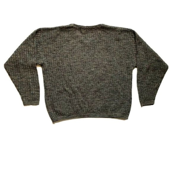 Vintage Bill Blass Sweater Mens XL USA Made Hand Framed Chunky Knit V Neck - Picture 2 of 10